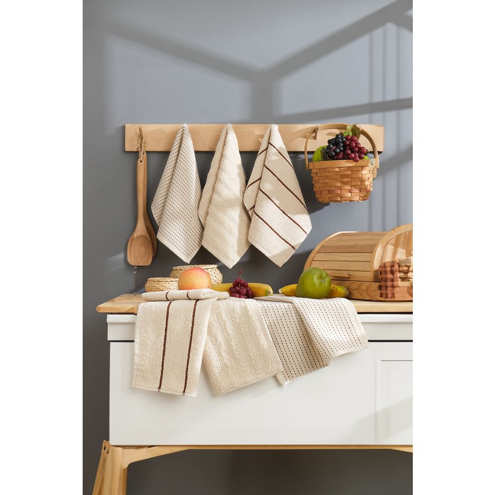 Sofya - Beige Beige Wash Towel Set (6 Pieces) slika 3