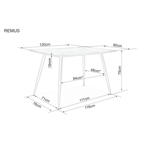 Stol REMUS - MDF slika 3