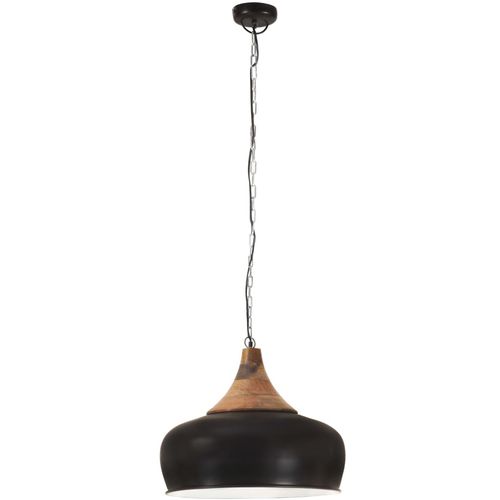 Industrijska viseća svjetiljka crna 45 cm E27 od željeza i drva slika 19