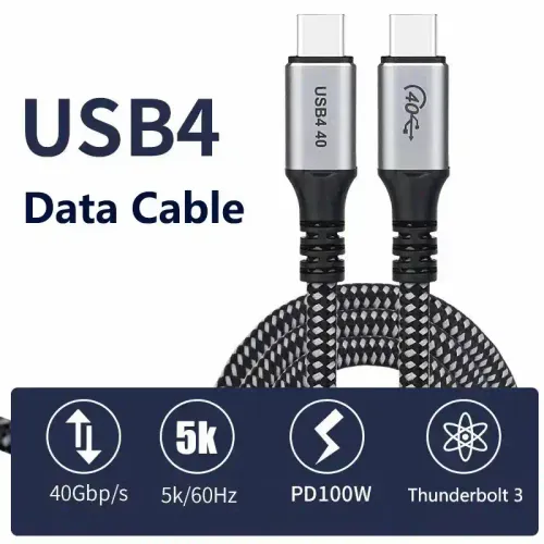 Kabl USB Tip C Thunderbolt 3 KT-USB4.05M 100W (20V 5A) 0.5m slika 3