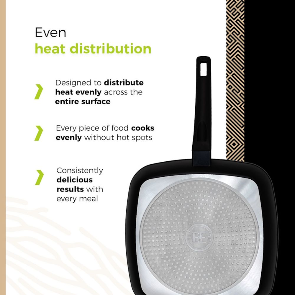 BE Living Grill tava Delight Black 28 cm slika 5