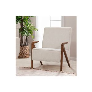 Woody Fashion Fotelja Larus Wood Berjer - Walnut, Cream