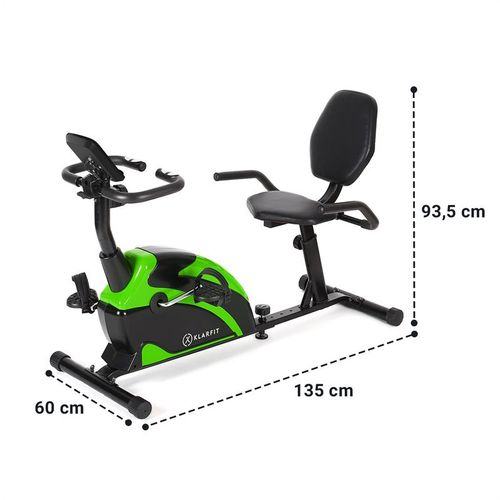 KLARFIT Relaxbike 6.0 SE ležeći ergometar/sobni bicikl, Crna slika 13