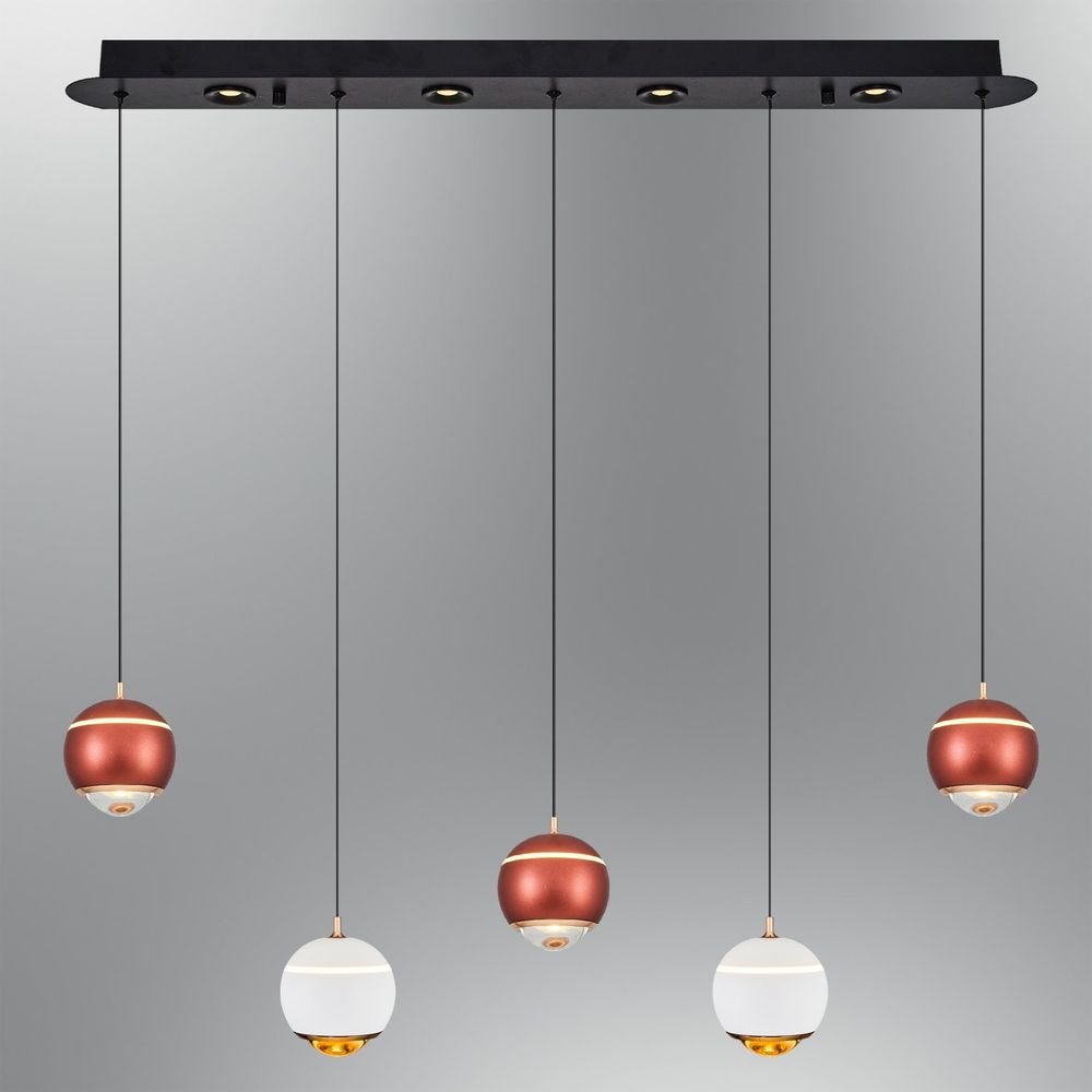 Luster 2806-5AS-0104 – boje: smeđa i bijela slika 1