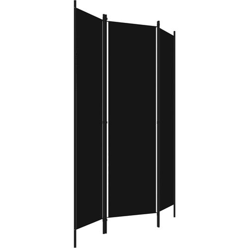Sobna pregrada s 3 panela crna 150 x 180 cm slika 3