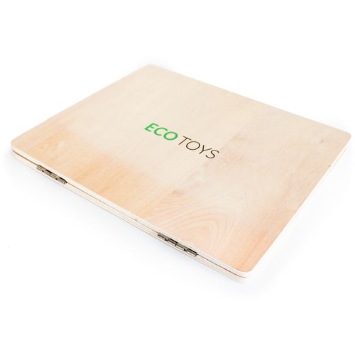 EcoToys dječji edukacijski drveni laptop 2u1 s dodacima slika 8