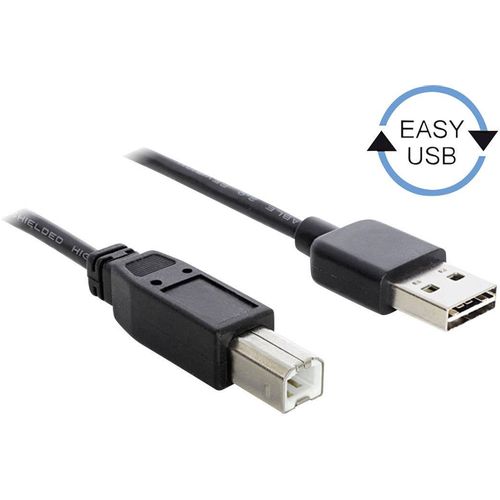 Delock USB 2.0 priključni kabel [1x muški konektor USB 2.0 tipa a - 1x muški konektor USB 2.0 tipa b] 3.00 m crna utikač primjenjiv s obje strane, pozlaćeni kontakti, UL certificiran USB 2.0 priključni kabel [1x USB 2.0 utikač A - 1x USB 2.0 utikač B] 3 m crni pozlaćeni kontakti Delock slika 5