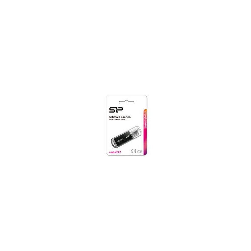 SP USB 2.0 FLASH DRIVE ULTIMALL ISERIES U02 64GB CRNI slika 2
