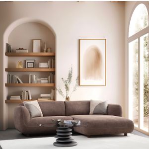 Ugaona sofa Pavia Corner 1 (L1,5+Chl Desno) - smeđa boja