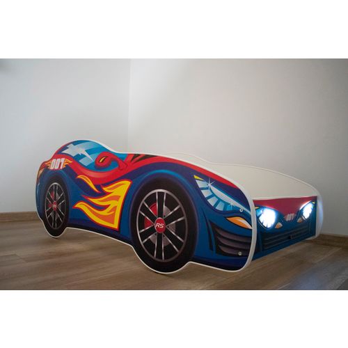 Dečiji krevet 160x80cm (Trkacki auto) RED BLUE CAR - LED  slika 2