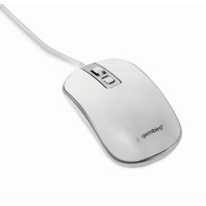 MUS-4B-06-WS Gembird Opticki mis 800-1200Dpi 4-button 99mm white/silver USB