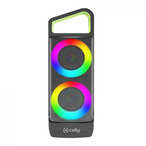 Celly bežični zvučnik 10W RGB/TWS crna + kabl type-C slika 2