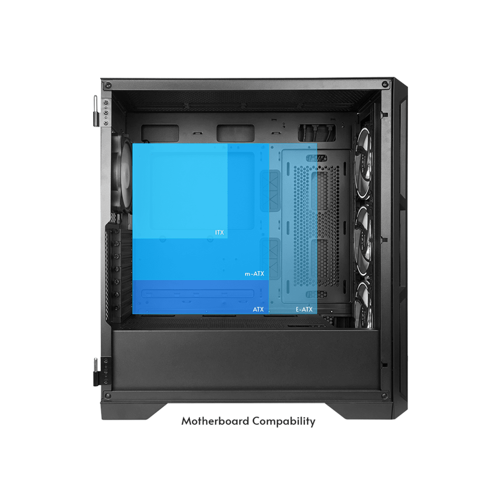 Chieftec Apex Case4x120mm A-RGB fans,control hubtempered glass, E-ATX slika 5