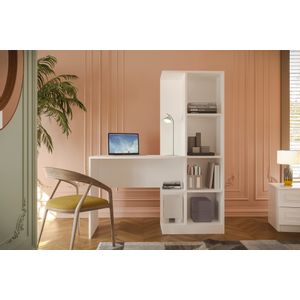 Lavinia 108 - White White Study Desk