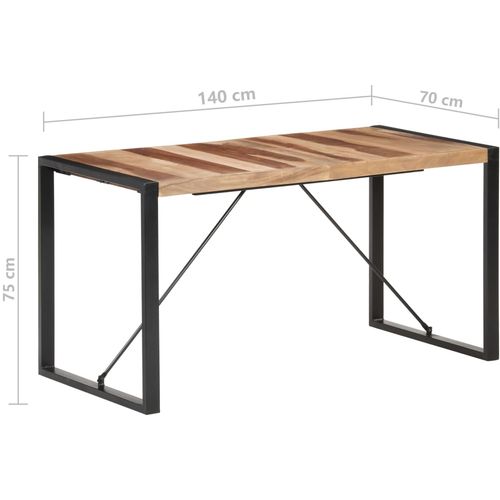 Blagovaonski stol 140 x 70 x 75 cm od masivnog drva i šišama slika 6