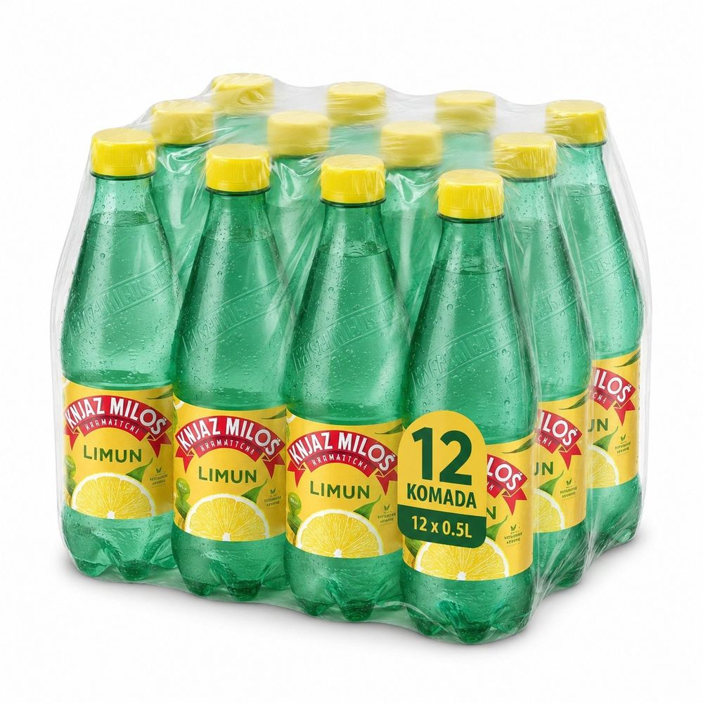 Knjaz Miloš gazirana aromatični limun 12x0,5l   XXL  slika 1