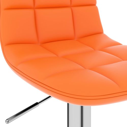Barski stolac od umjetne kože narančasti slika 13