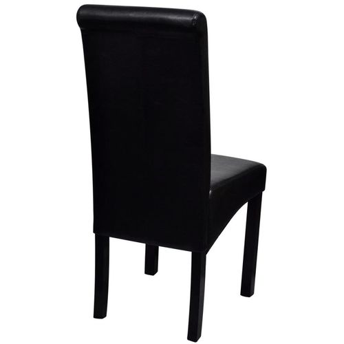 Blagovaonske stolice od umjetne kože 6 kom crne slika 27