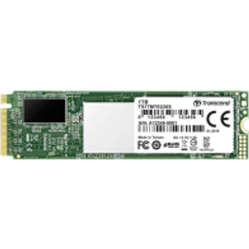 Transcend TS1TMTE220S M.2 NVMe 1TB, PCIe Gen3x4, M-Key, 3D TLC, with Dram, Read 3,500 MB/s, Write 2,800 MB/s, 3.58mm double-sided, 2280 slika 1