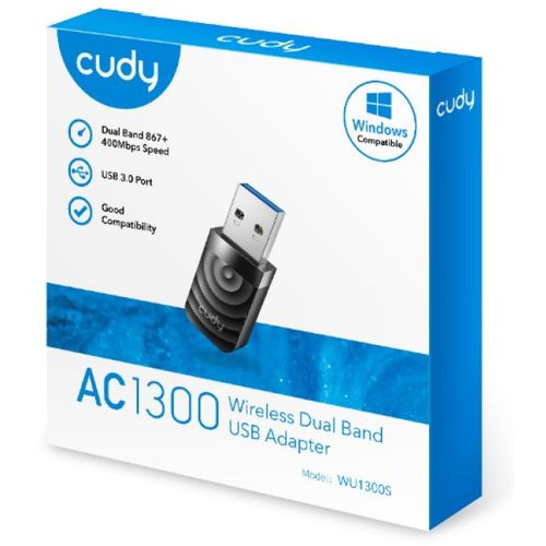 Cudy WU1300S AC1300 WiFi Dual Band USB3.0 MINI adapter,  2.4+5Ghz, 20dBm, 2dBi longe range slika 4