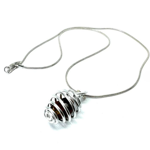 Poludrago kamenje Ogrlica In Wire Spring - Tigrovo oko 
