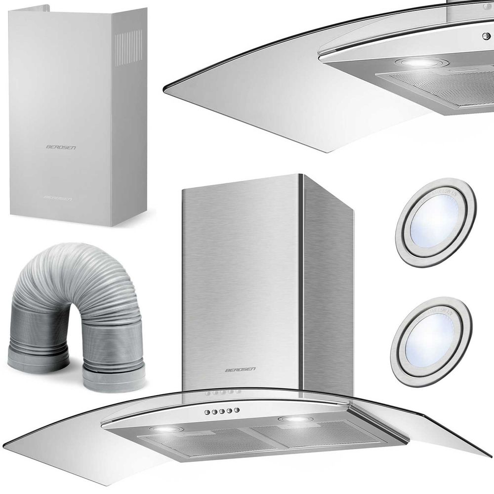 Berdsen BT-223 INOX kuhinjska napa s dimnjakom od 90 cm slika 1
