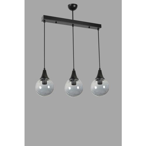 Afra 3 Lü Sıralı Siyah Füme Camlı Sarkıt Black
Fume Chandelier slika 3