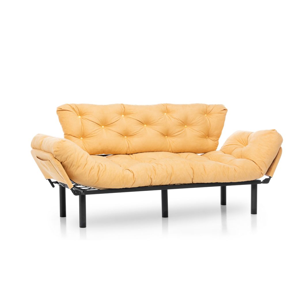 Nitta Triple - Mustard Trojnsjed - Sofa na Razvlačenje slika 4