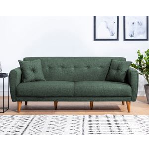 Aria - Green Green 3-Seat Sofa-Bed