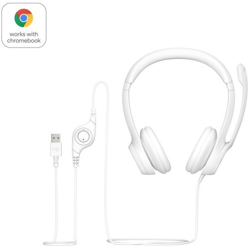 Logitech H390 ClearChat Comfort USB Headset White slika 3