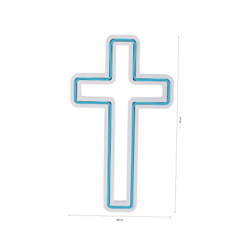 Wallity Ukrasna plastična LED rasvjeta, Cross Sign - Blue slika 7