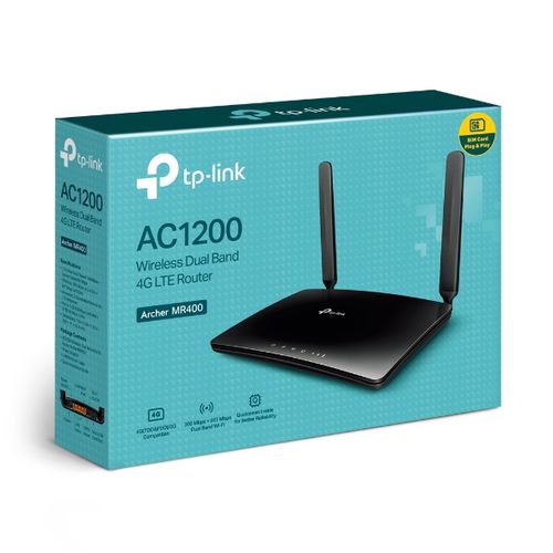 Bežični ruter TP-LINK ARCHER MR400 WiFi AC1200 867 300Mbps 4G LTE 3xLAN 1xWAN 2 eksterne antene slika 4