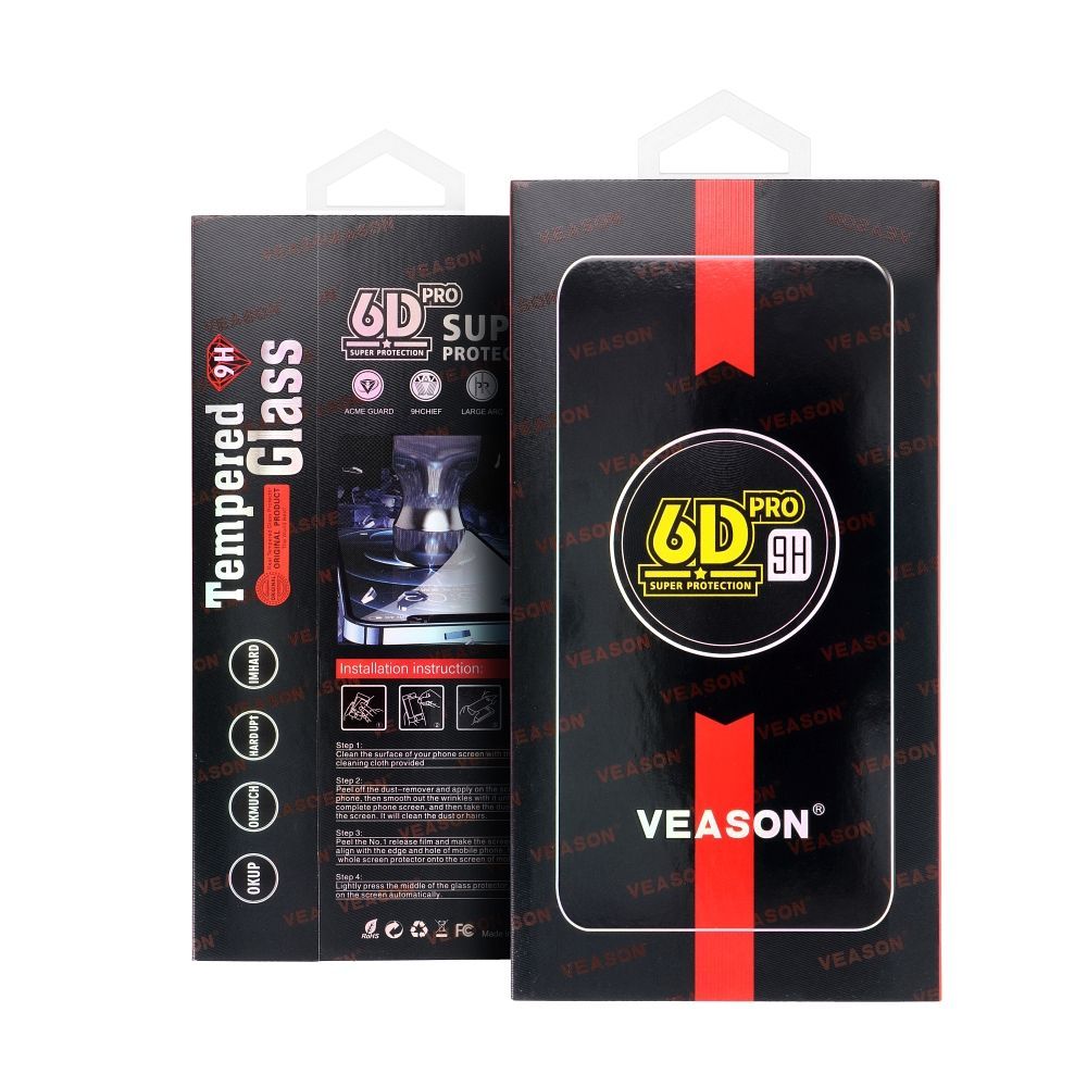 6D Pro Veason Glass kaljeno staklo za Motorola G86 / G86 POWER crno slika 1