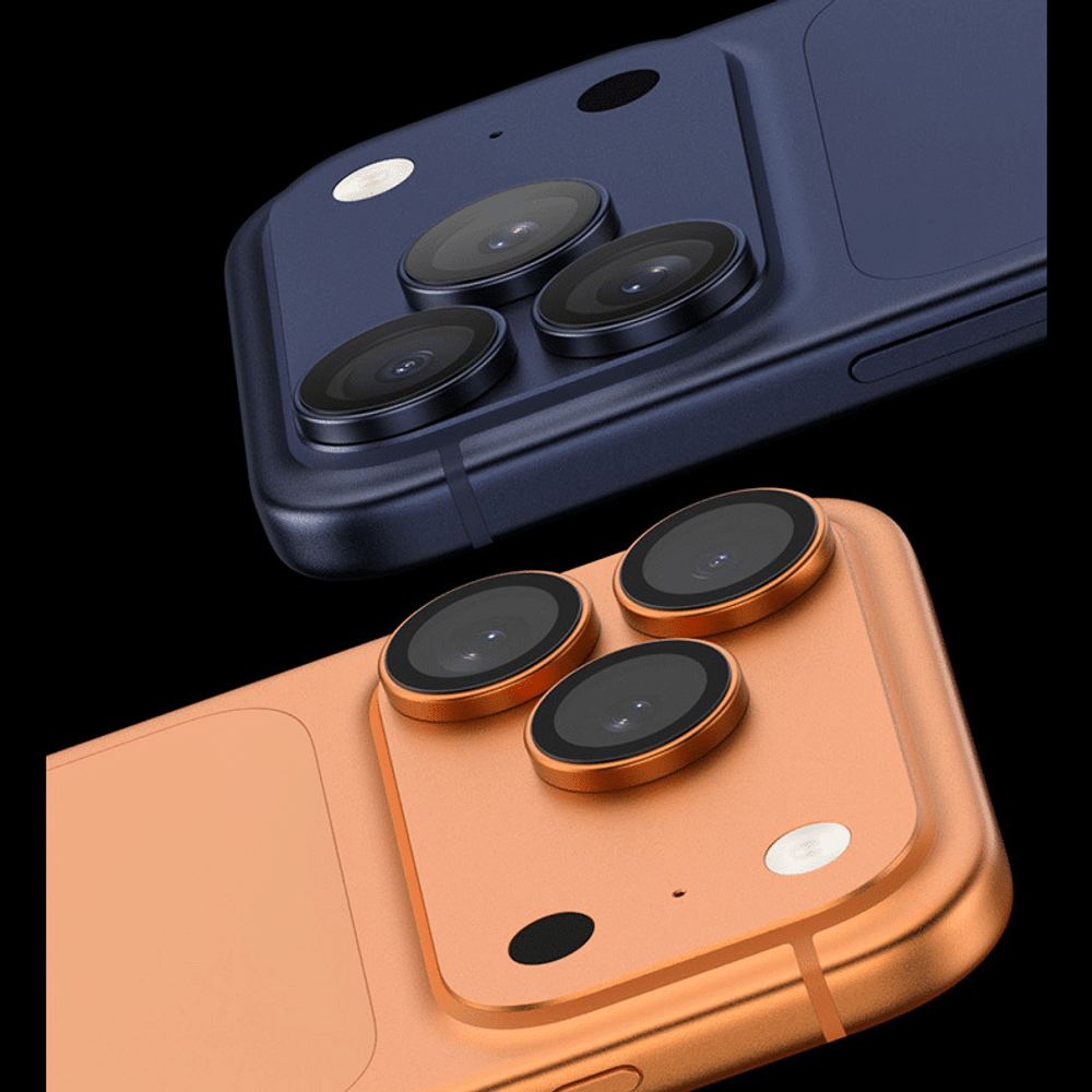 Benks kaljeno staklo DR Sapphire zaštita za kameru za iPhone 17 Pro/17 Pro Max (3 komada leća) narančasta slika 6