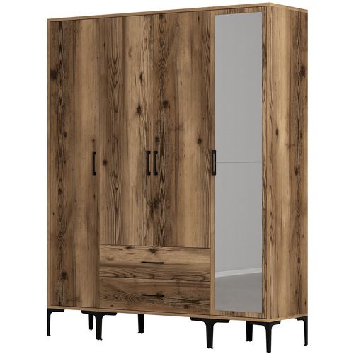 Kumsal STR - Walnut Walnut Wardrobe slika 5