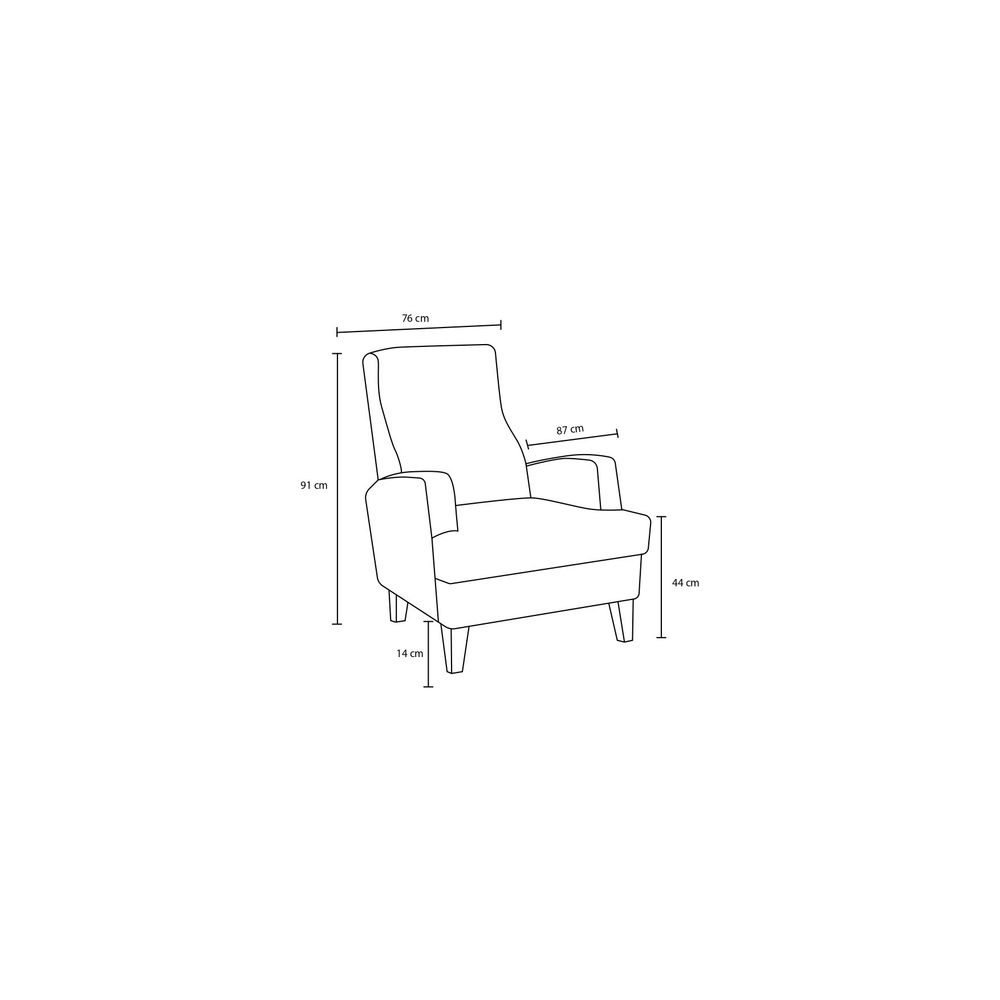 Kana - Antracitni Wing Chair slika 8