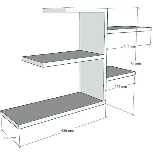 Gami - White White Wall Shelf slika 5