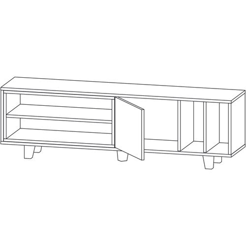 Rosmar - White, Oak Oak
White TV Stand slika 4