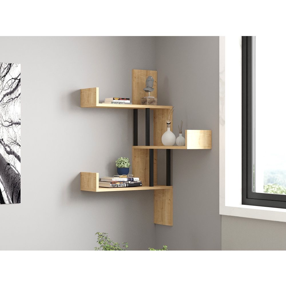 Zidna Polica Sapphire Oak Bombe - Safirski Hrast slika 2