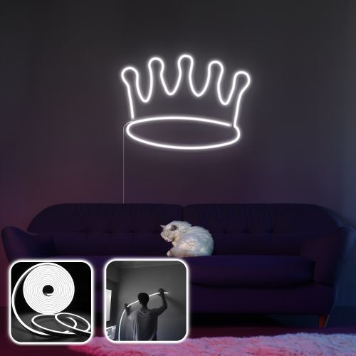 Opviq dekorativna zidna led svjetiljka, King - Large - White slika 2