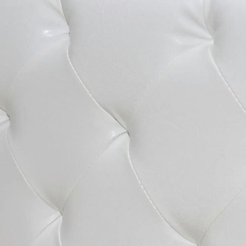 Krevet od umjetne kože s madracem bijeli 180 x 200 cm slika 11