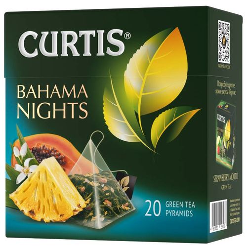 Curtis Bahama Nights- Zeleni čaj sa ananasom i laticama cveća slika 2