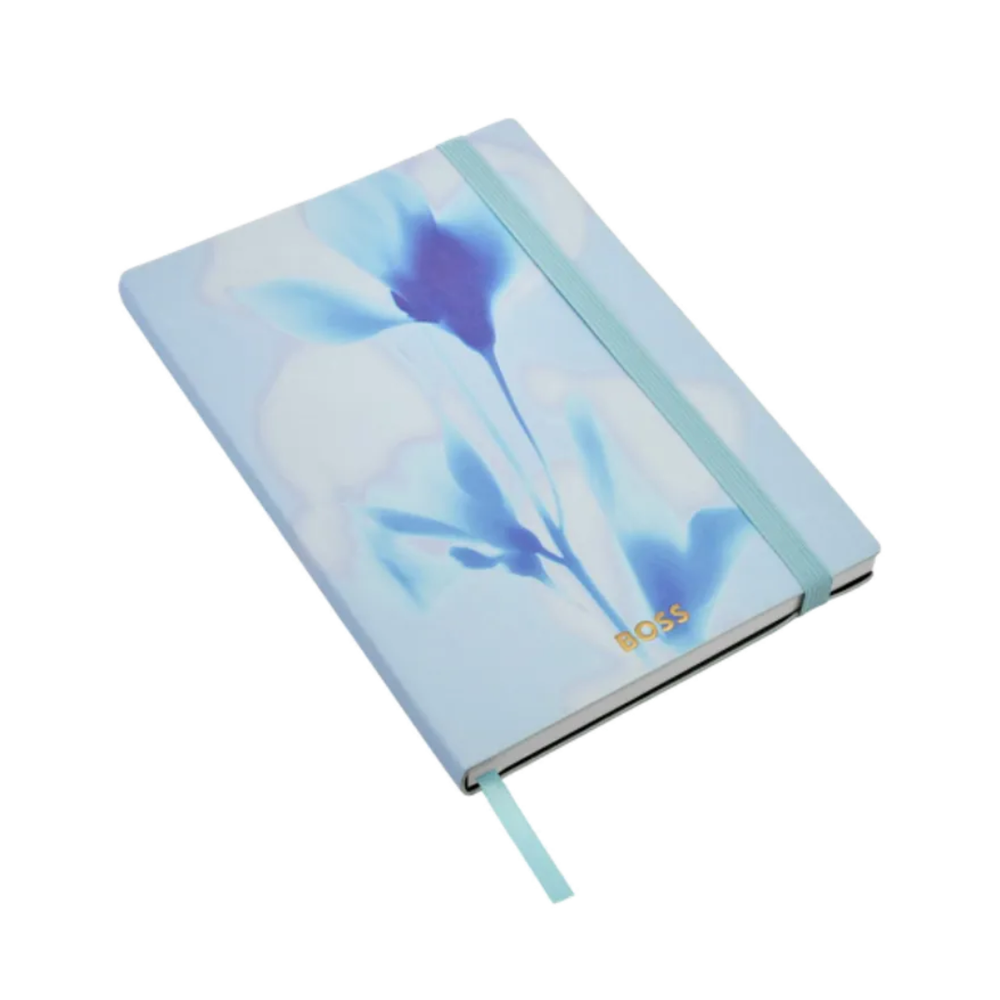 Hugo Boss notes A5 Holographic Flower HNH623ML, svijetlo plavi slika 2