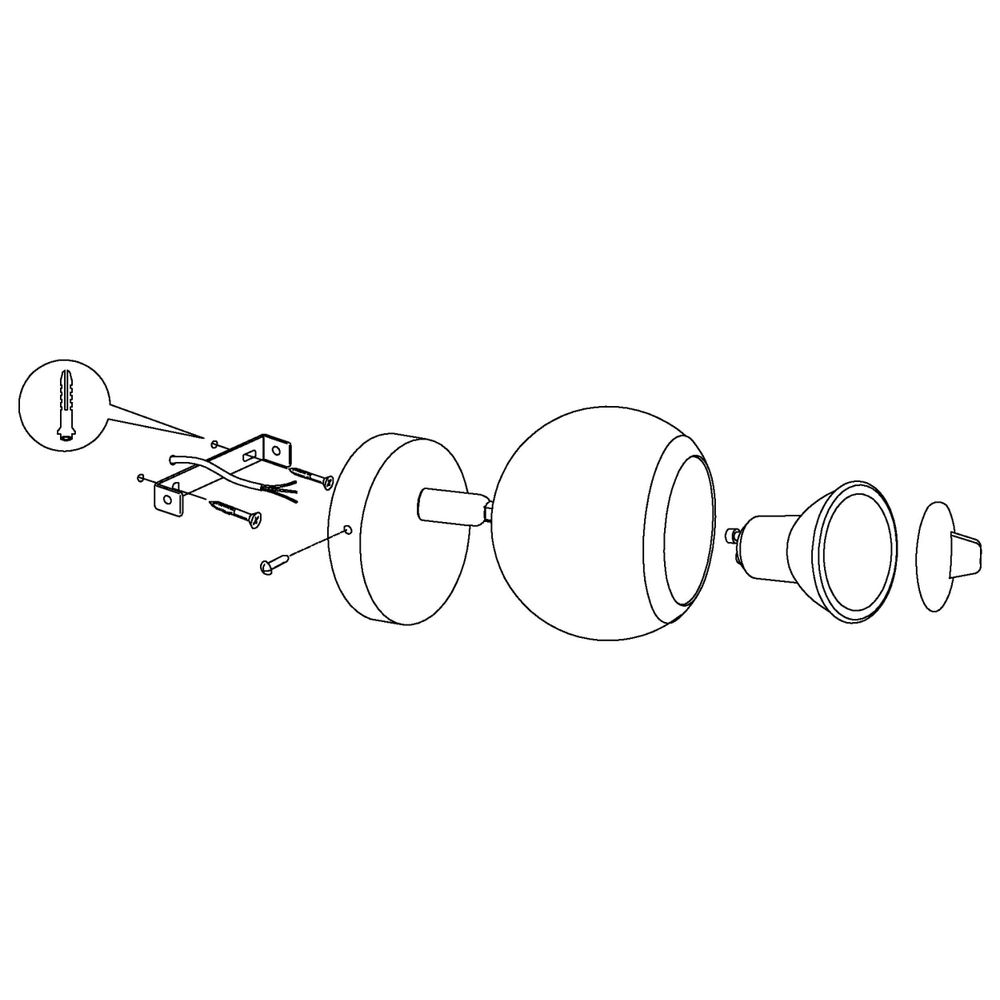 Eglo Bimeda reflektor/1, led, gu10, 1x3w, 240lm, bijela/krom  slika 4