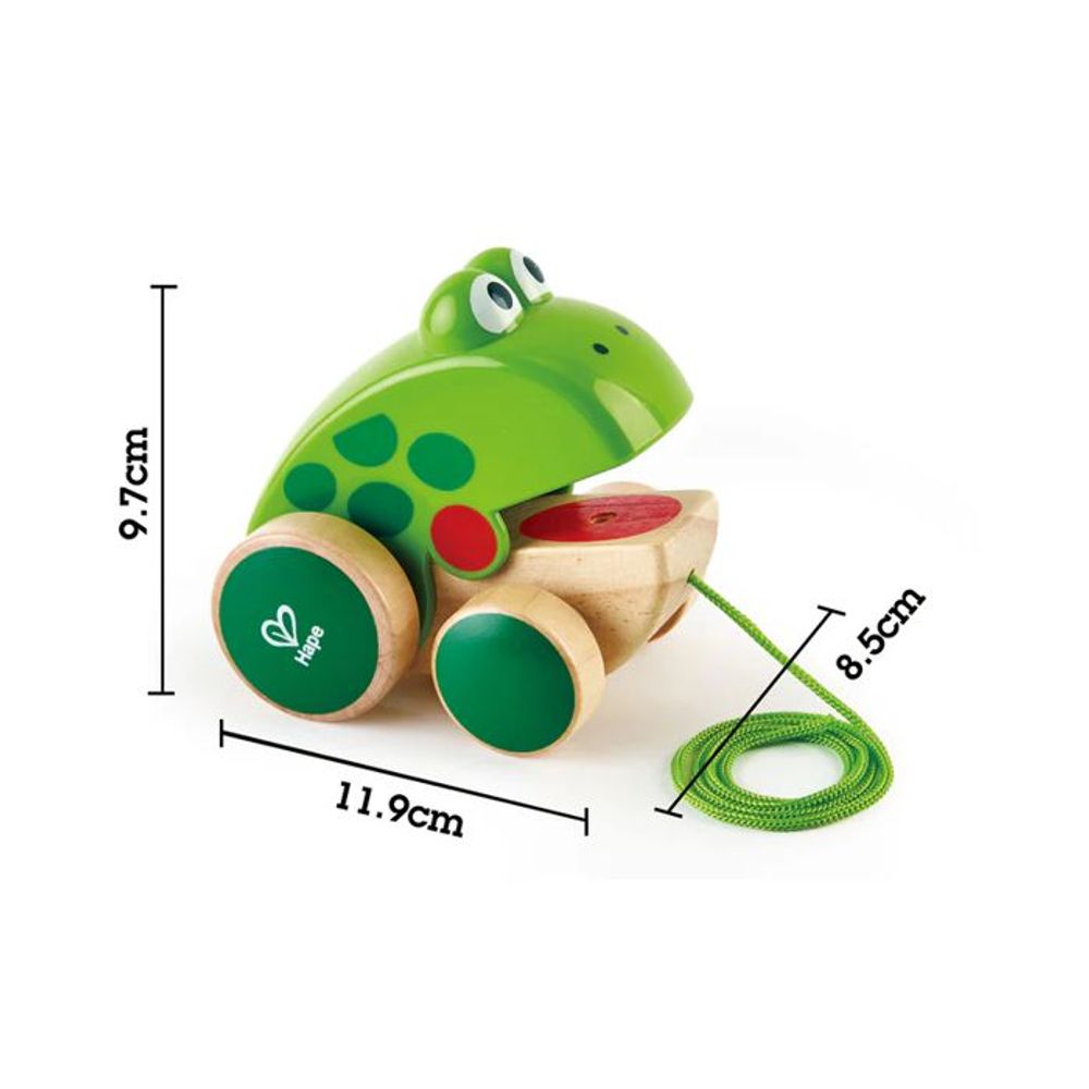 Hape Drvena igračka Žaba na povlačenje slika 3
