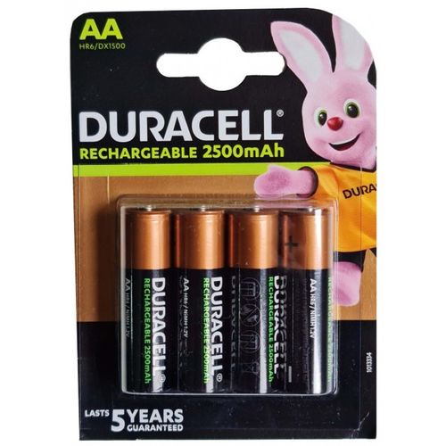 Duracell 2500mAh AA R6 MN1500, PAK4 CK, punjive NiMH baterije (rechargeable Duralock stay charged 5g slika 2