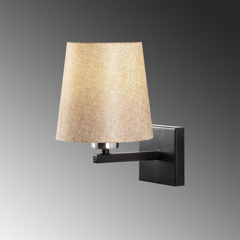 Zidna Lampa Profil - 4662 Crni Nikl sa Krem Sjenilom slika 5