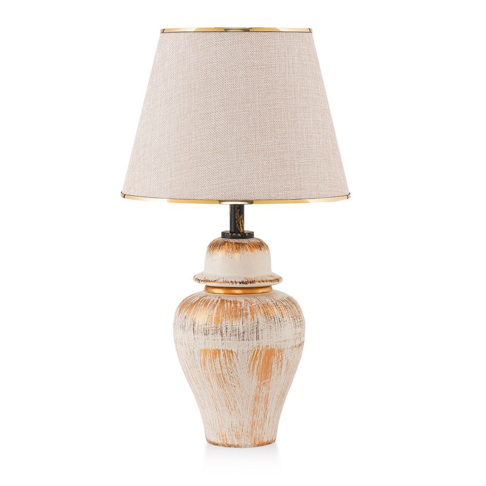 TM274 Krem Zlatna Stolna Lampa slika 2