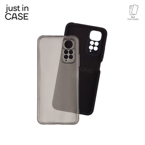 2u1 Extra case MIX paket CRNI za Redmi Note 11 5G/M4 pro slika 2