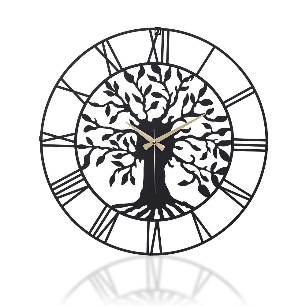 Decorative metal wall clock Vita - Black - 1, colour: black slika 2